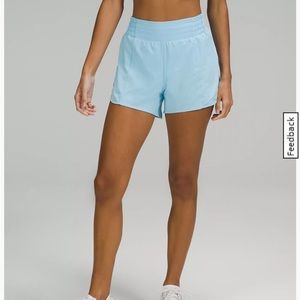 Hotty Hot High Rise Shorts 4” in Blue Chill